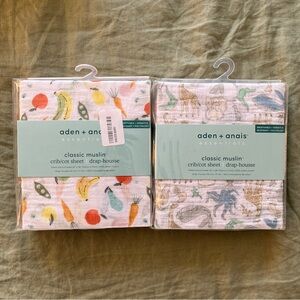 Aden & Anais bundle - NEW two muslin crib sheets